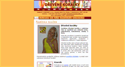 Desktop Screenshot of drevenekoralky.cz
