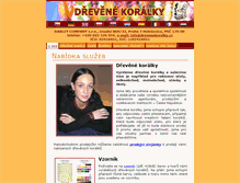 Tablet Screenshot of drevenekoralky.cz